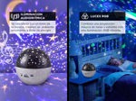 Lampara Velador Proyector de Estrellas Gadnic con Parlante y Luces Rgb