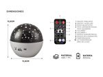 Lampara Velador Proyector de Estrellas Gadnic con Parlante y Luces Rgb