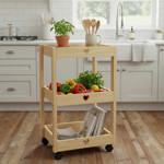 Carrito Organizador Madera 3 Bandejas 40 Mpsobreruedas