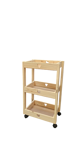 Carrito Organizador Madera 3 Bandejas 40 Mpsobreruedas