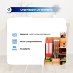 Organizador De Escritorio Porta Lapices Soporte Libros Waggs