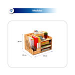 Organizador De Escritorio Porta Lapices Soporte Libros Waggs