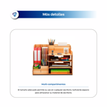 Organizador De Escritorio Porta Lapices Soporte Libros Waggs