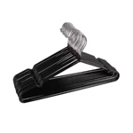 Pack 10U Perchas Engomadas Antideslizante Waggs Negro