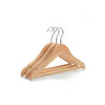Pack 100 Perchas Infantiles Madera Lustrada Barnizadas Waggs