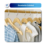 Pack 100 Perchas Infantiles Madera Lustrada Barnizadas Waggs