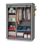 Armario Portatil Waggs Placard Organizador con Perchero Gris