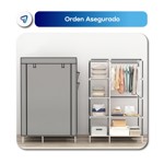 Armario Portatil Waggs Placard Organizador con Perchero Gris