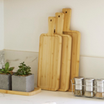 Set x 3 Bandejas Fuentes Bambu c/mango