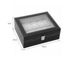 Estuche Organizador de 12 Relojes Con Bisagra de Metal