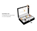 Estuche Organizador de 12 Relojes Con Bisagra de Metal