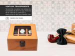 Caja Estuche de Madera Gadnic Organizador 6 Relojes