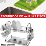 Secaplatos Escurridor Vajilla 14 Platos Metal Cromado