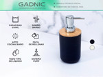 Dispenser de Jabón Liquido Blanco Gadnic Dosificador Bamboo 