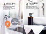 Dispenser de Jabón Liquido Blanco Gadnic Dosificador Bamboo 
