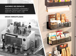 Set Organizador Especiero y Portarrollo Gadnic Estante Magnetico para Heladera