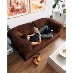 SILLON TEDDY 100X200X40 PURPLE COLOR NEGRO