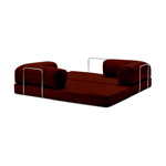 SILLON TEDDY 100X200X40 PURPLE COLOR BORDO