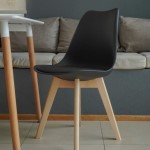Set de 6 Sillas de diseño Tulip Negras
