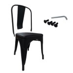 Set de 4 sillas de Diseño Tolix Negras Garden Life