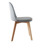 Silla Comedor Vita Meet Nórdica Eames De Diseño Moderno Gris