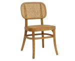 Silla De Comedor Cocina Maynor De Madera Esterilla De Rattan Roble
