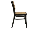Silla De Comedor Cocina Maynor De Madera Esterilla De Rattan Negro