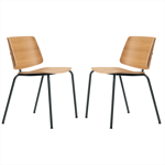 Sillas De Comedor Tao Madera Multilaminada Estruct Hierro X2 Unidades