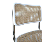 Silla Cesca Breuer De Comedor Cocina Caño Y Madera Blanco Rattan