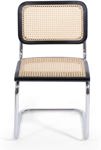 Silla Cesca Breuer De Comedor Cocina Caño Y Madera Negro Rattan