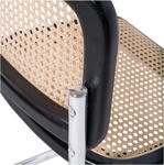 Silla Cesca Breuer De Comedor Cocina Caño Y Madera Negro Rattan