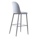 Banqueta Taburete Vita Makom Patas De Hierro, Diseño Moderno, Gris