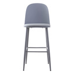 Banqueta Taburete Vita Makom Patas De Hierro, Diseño Moderno, Gris