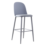 Banqueta Taburete Vita Makom Patas De Hierro, Diseño Moderno, Gris