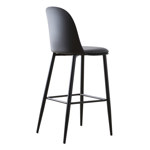 Banqueta Taburete Vita Makom Patas De Hierro, Diseño Moderno, Negro