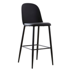 Banqueta Taburete Vita Makom Patas De Hierro, Diseño Moderno, Negro