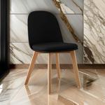 Silla Comedor Vita Meet Nórdica Eames De Diseño Moderno Negro