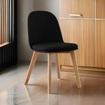 Silla Comedor Vita Meet Nórdica Eames De Diseño Moderno Negro