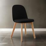 Silla Comedor Vita Meet Nórdica Eames De Diseño Moderno Negro