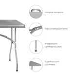 Mesa plegable plástica 180cm Skop Garden SKTR180A Gris