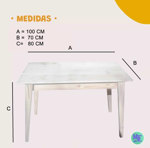 Mesa Comedor Nordica 100 x 70