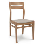 Silla de Comedor Docta lustre Abedul Tapizado Inka Beige Espácity