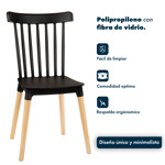 SET DE 2 SILLAS DE DISEÑO WINDSOR NEGRAS