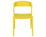 Silla Moderna Cocina Comedor Unique De Plástico Reforzado Amarillo