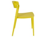 Silla Moderna Cocina Comedor Unique De Plástico Reforzado Amarillo