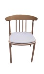Silla De Plastico Marron Reforzada Apilable Con Almohadilla OFFC31
