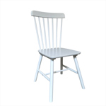 Silla Comedor Cocina Windsor Hamburg Estructura Madera Maciza Blanco
