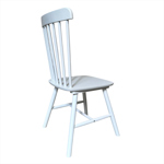 Silla Comedor Cocina Windsor Hamburg Estructura Madera Maciza Blanco