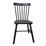 Silla Comedor Cocina Windsor Hamburg Estructura Madera Maciza Negro