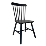 Silla Comedor Cocina Windsor Hamburg Estructura Madera Maciza Negro